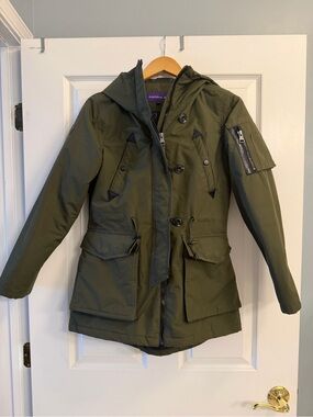 Madden Girl Olive Green Hooded Parka Jacket